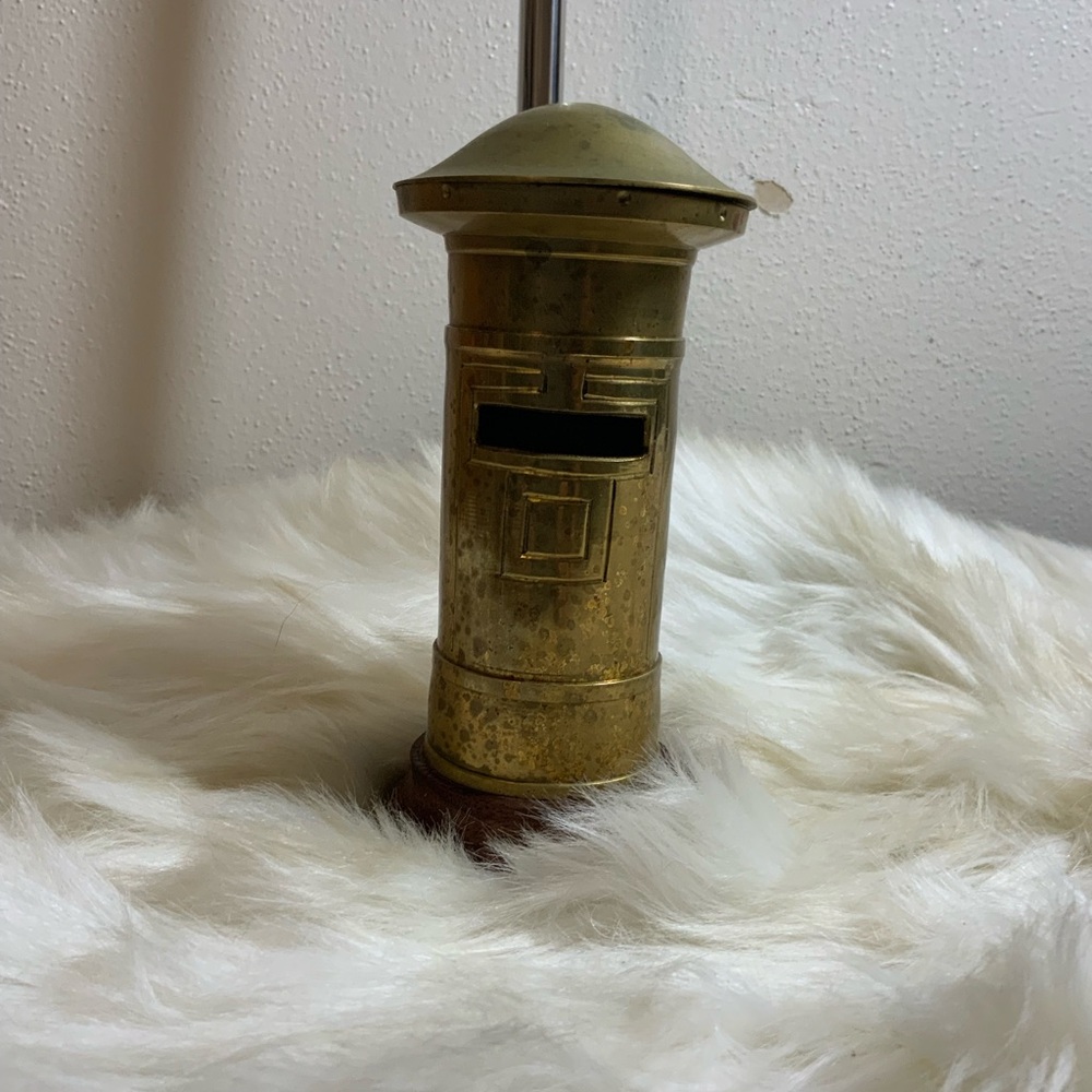 Vintage Brass and Wood Home Accent - Picture 2 of 2